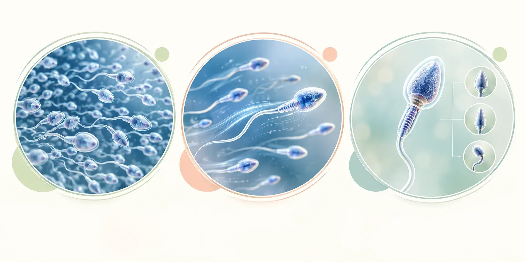 Illustration of sperm count, forward movement and sperm shape